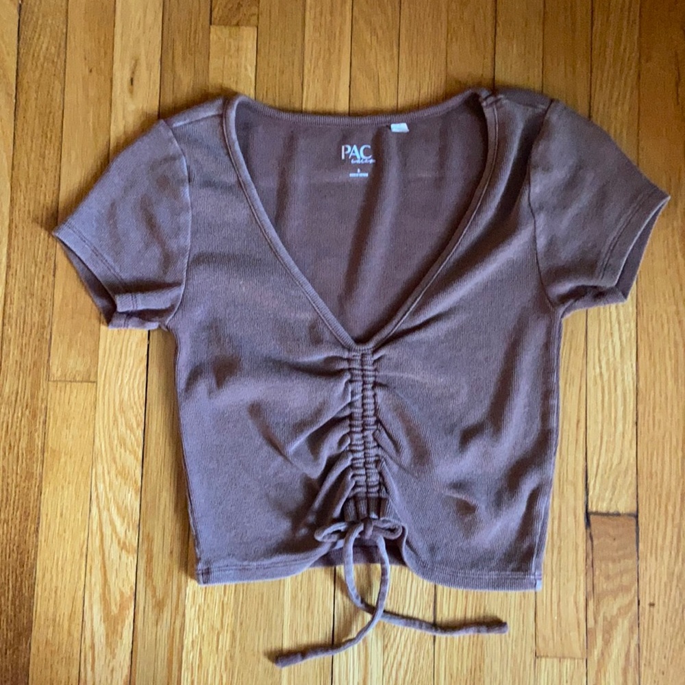 Pacsun brown crop top
